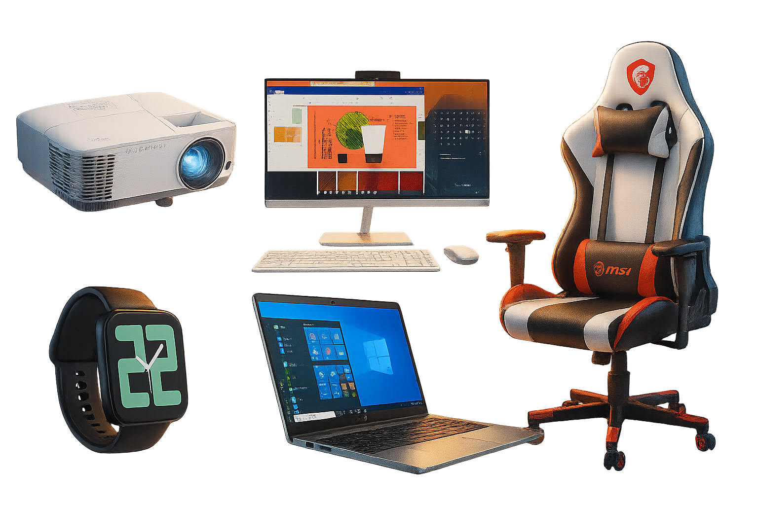 Ilustración gadgets tecnológicos